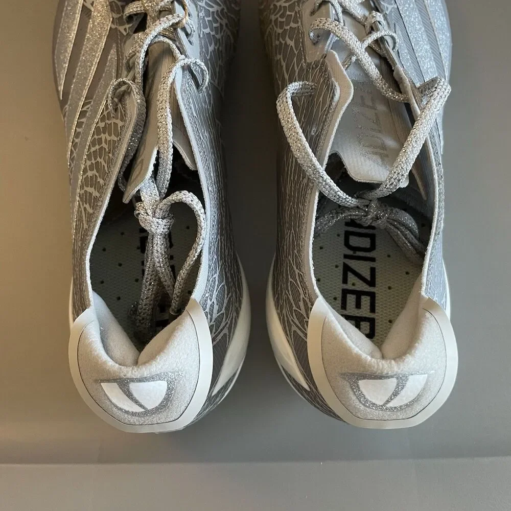 Adidas Adizero Electric Grey Metallic Silver Football Cleats IH8573 Men Size 7.5